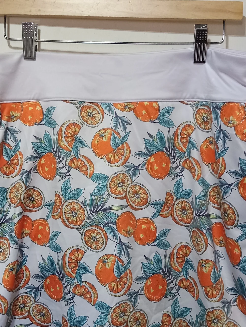 Coral Bay Orange & Teal Citrus Print Golf Skirt
